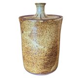 Studio Pottery Lidded Jar with Flared Neck
