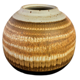 Round Banded Studio Ceramic Vessel