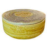 Golden Ochre Ceramic Lidded Jar