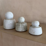 MH STUDIO - Alabaster White Stash Jars: Small