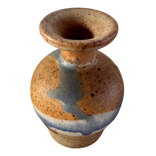 Studio Ceramic Vase in Blue Gradient Glaze