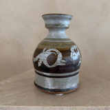 Earth Tone Brushwork Studio Ceramic Vessel