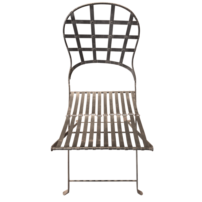 Sculptural Iron Folding Chair