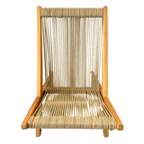 Pair of Wood Frame Rope Chairs