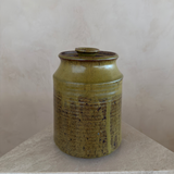 Olive Glaze Studio Pottery Lidded Jar