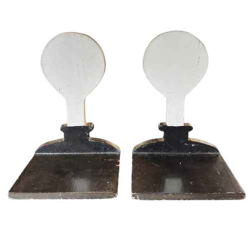 Pair of Painted Wood Paddle Form Bookends