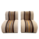 Sunset Stripe Modular Chairs in Textured Herringbone