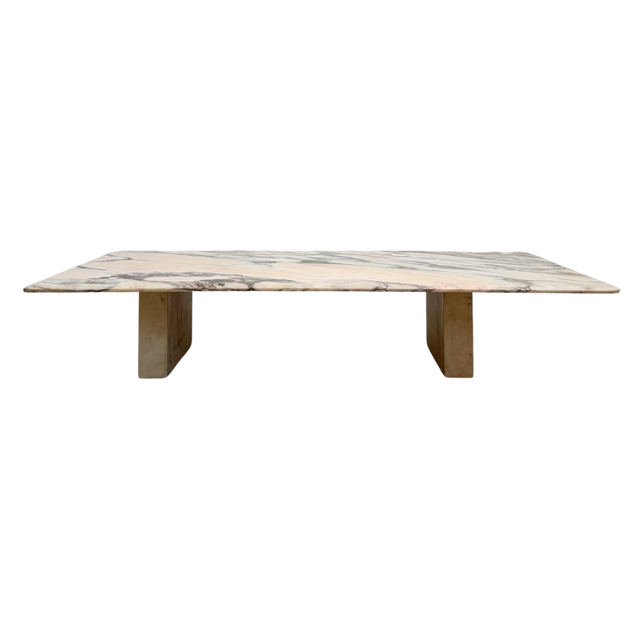 Pink Arabescato Spanish Marble Coffee Table