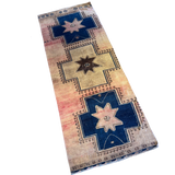 Vintage Anatolian Kilim Rug with Indigo Accents