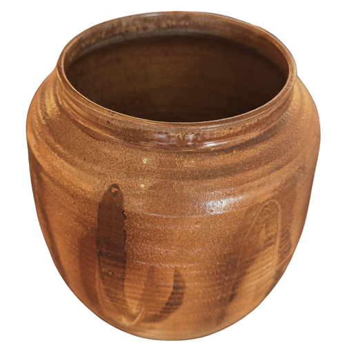 Brown Glazed Stoneware Vessel