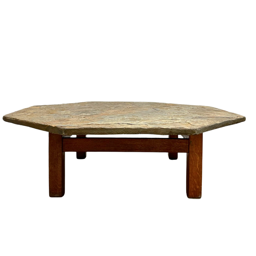 Octagonal Organic Stone Top Coffee Table