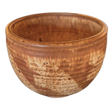 Mottled Caramel Glazed Studio Pottery Bowl