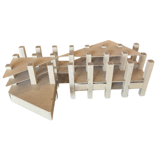 Vintage Architectural Paper Model Sculpture