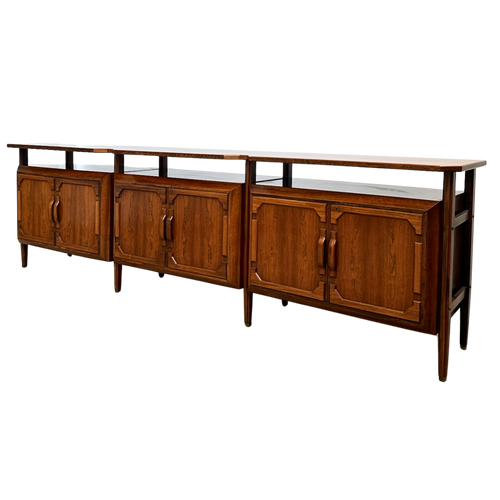 Long Hand Carved Walnut Sideboard