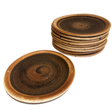 Set of 10 French Studio Ceramic Plates