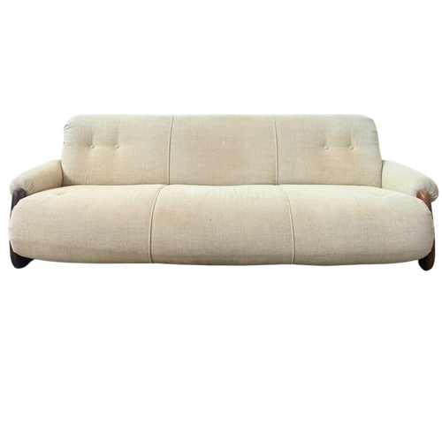 Vintage Spanish Oak Framed Sofa, 1960s