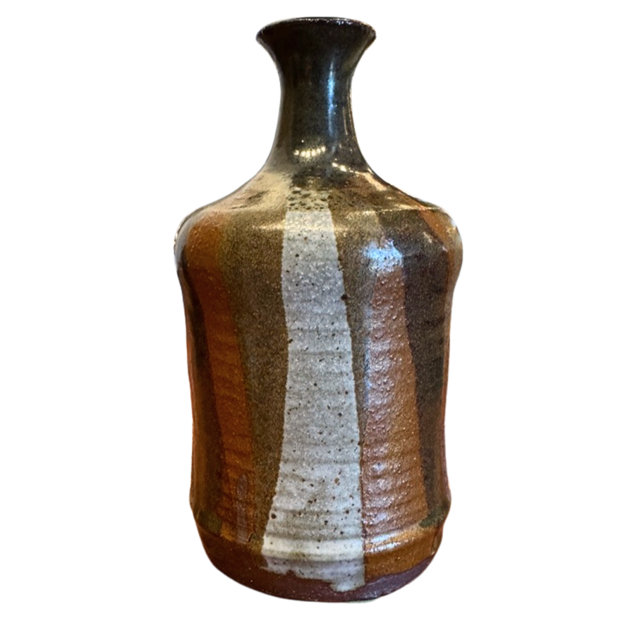 Striped Earth Toned Studio Vase
