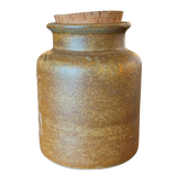 Mustard Glaze Studio Ceramic Jar with Cork Stopper