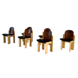 Set of 6 Two Tone Dining Chairs by Silvio Coppola for Fratelli Montina, 1970s