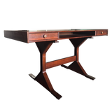 Rosewood Desk with Storage by Gianfranco Frattini for Bernini, 1950s
