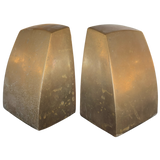 Pair of Curved Brass Bookends