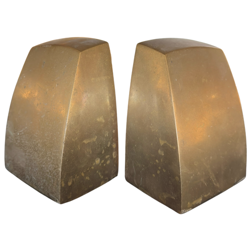 Pair of Curved Brass Bookends