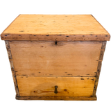 Vintage Handmade Pine Storage Box