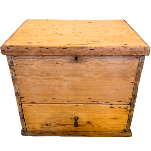 Vintage Handmade Pine Storage Box