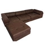 Chocolate Leather 'DS-88' Patchwork Sofa by De Sede