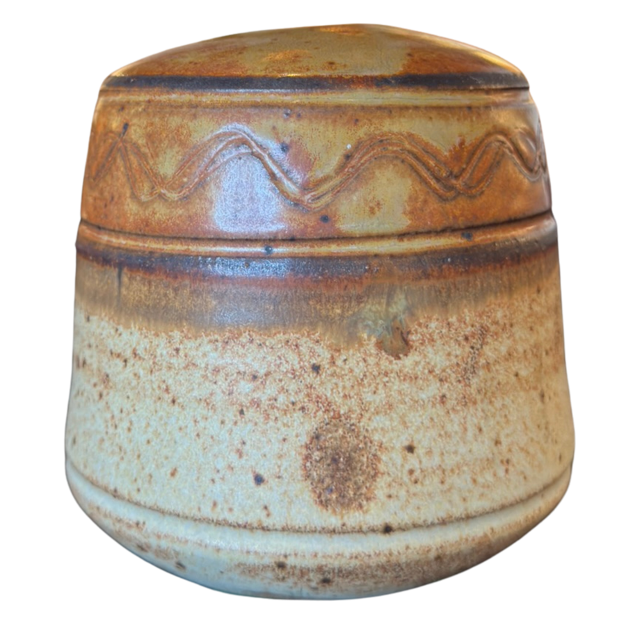 Small Zig Zag Detail Studio Pottery Pot