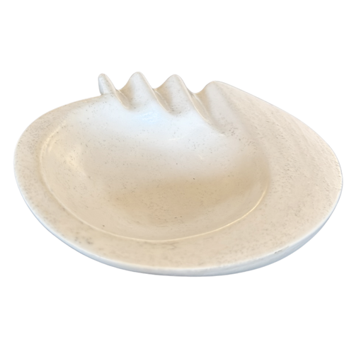 Sculpted Cream Speckle Ceramic Ashtray