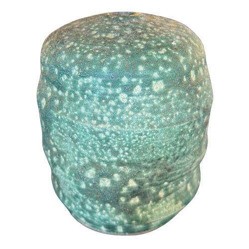 Textured Green Ceramic Vase
