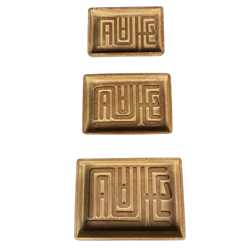 Set of 3 Etched Iron Catch Alls