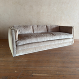 Tonal Striped Velvet Sofa by Milo Baughman