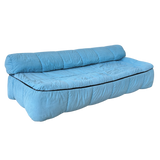 Light Blue ‘Strips’ Sofa by Cini Boeri for Arflex, 1970s