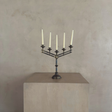 Antique Adjustable Brass Candelabra