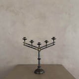 Antique Adjustable Brass Candelabra
