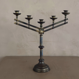 Antique Adjustable Brass Candelabra