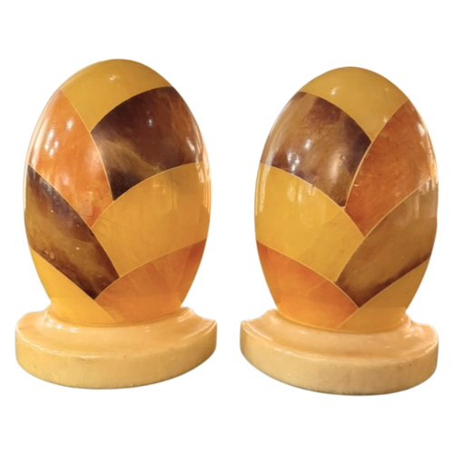 Pair of Onyx Egg Bookends
