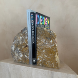 Raw Edge Amber Stone Bookends