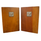 Pair of Walnut Crest Bookends