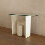Vintage Carved Stone Console Table