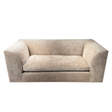 Curved Arm Loveseat in Champagne Velvet