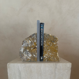 Raw Edge Amber Stone Bookends