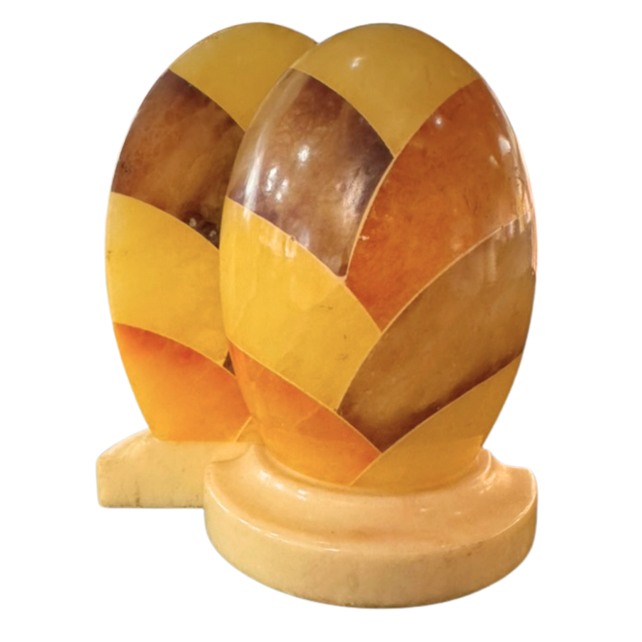 Pair of Onyx Egg Bookends
