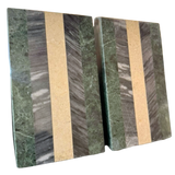 Pair of Mixed Marble Bookends