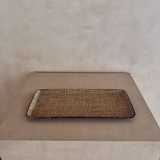 Vintage Woven-Pattern Decorative Tray