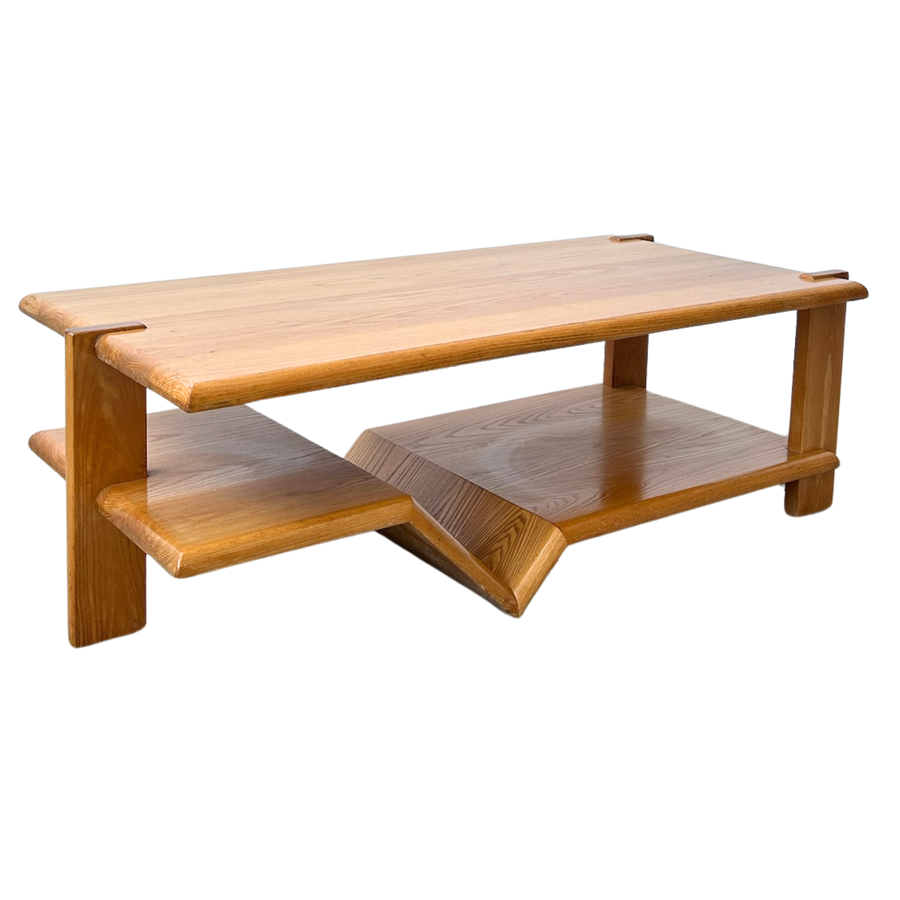 Split Level Italian Oak Coffee Table