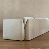Thayer Coggin Sculptural Sofa in Cream Velvet