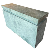 Green Stone Console with Beveled Edge
